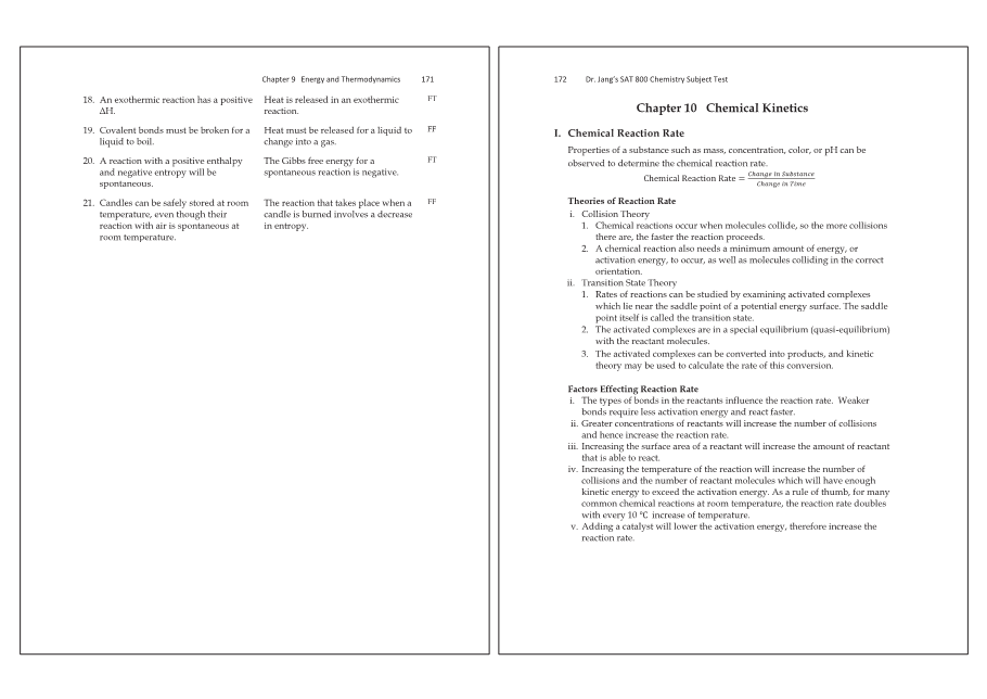 Dr.jang's SAT 800 Chemistry