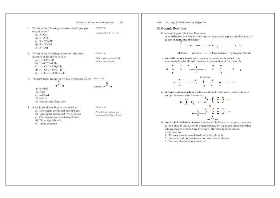 Dr.jang's SAT 800 Chemistry
