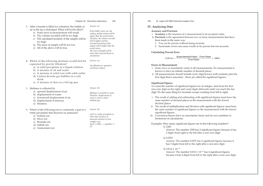 Dr.jang's SAT 800 Chemistry