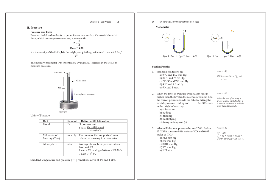 Dr.jang's SAT 800 Chemistry