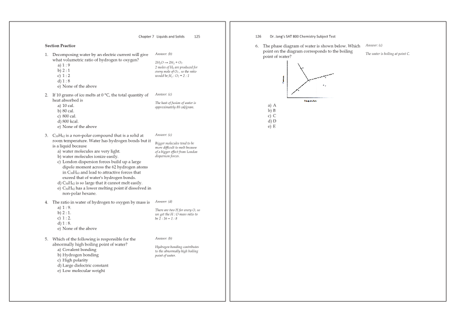 Dr.jang's SAT 800 Chemistry