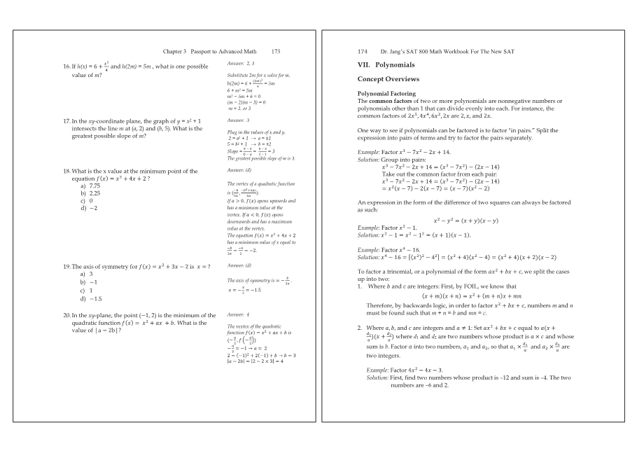Dr.jang's SAT 800 Math