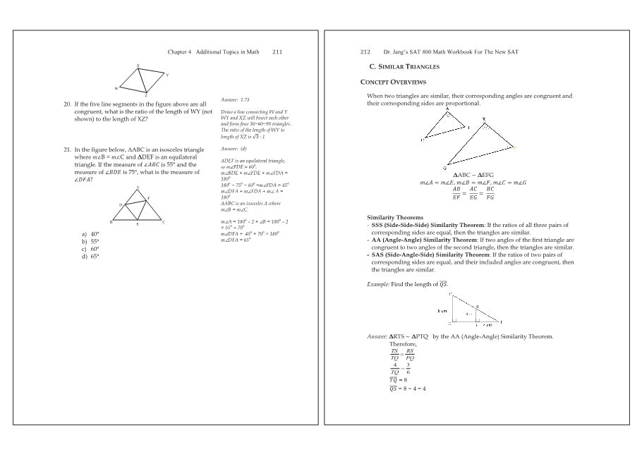 Dr.jang's SAT 800 Math