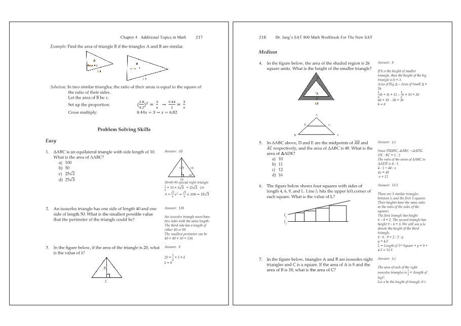 Dr.jang's SAT 800 Math