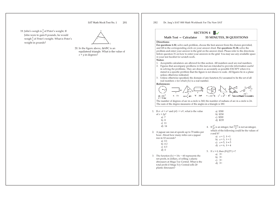 Dr.jang's SAT 800 Math
