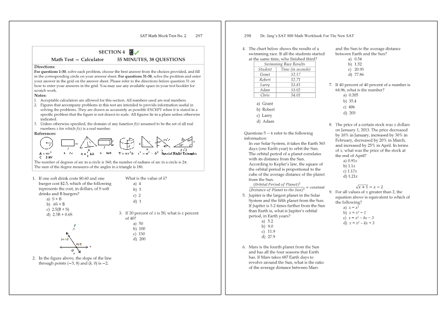 Dr.jang's SAT 800 Math