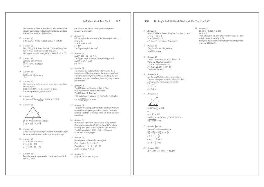 Dr.jang's SAT 800 Math