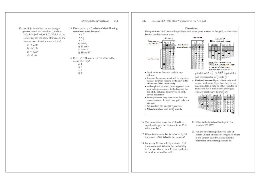 Dr.jang's SAT 800 Math