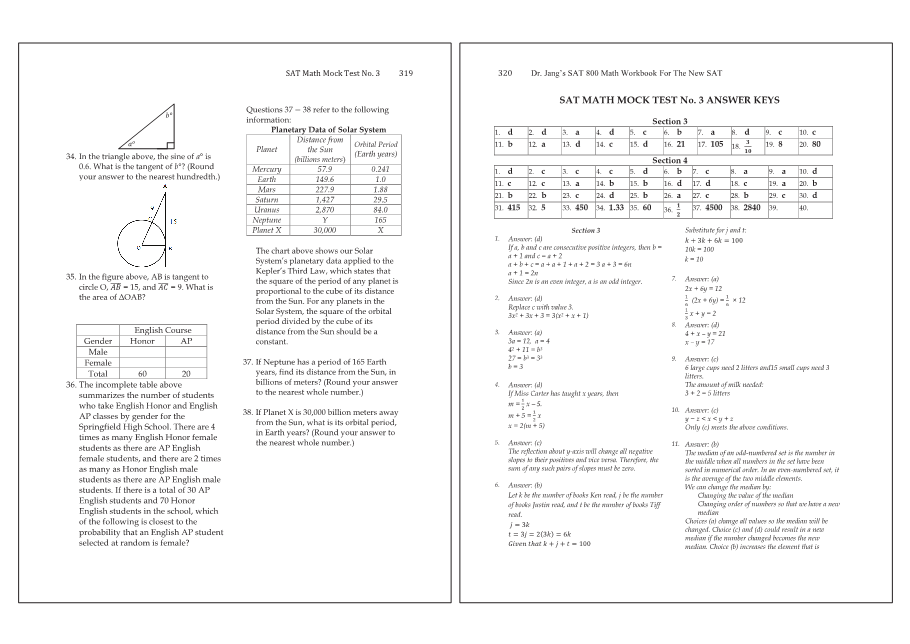 Dr.jang's SAT 800 Math