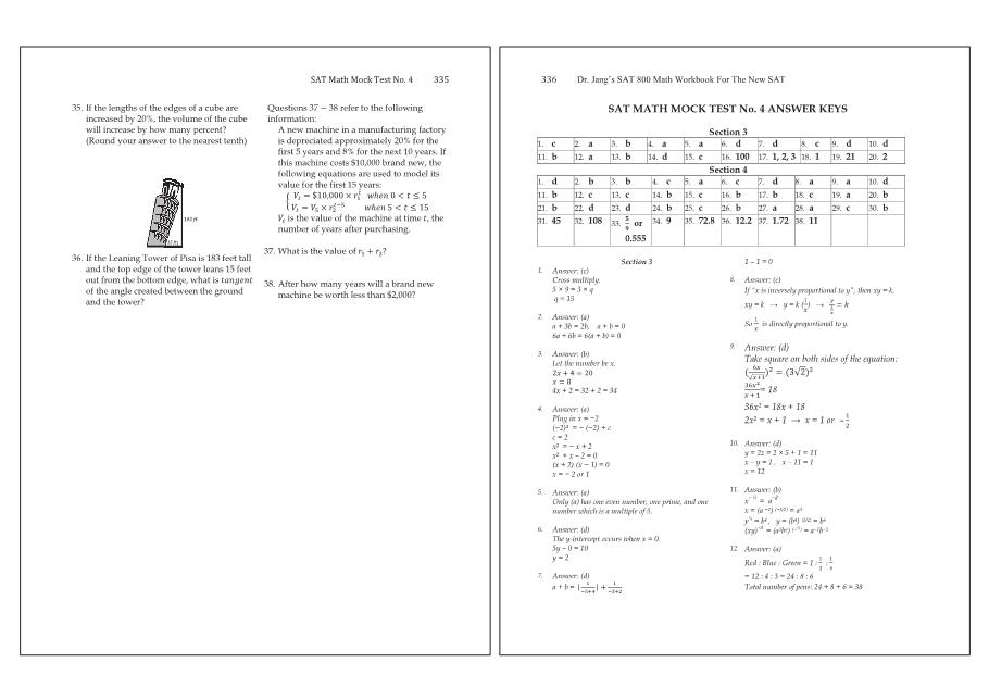 Dr.jang's SAT 800 Math