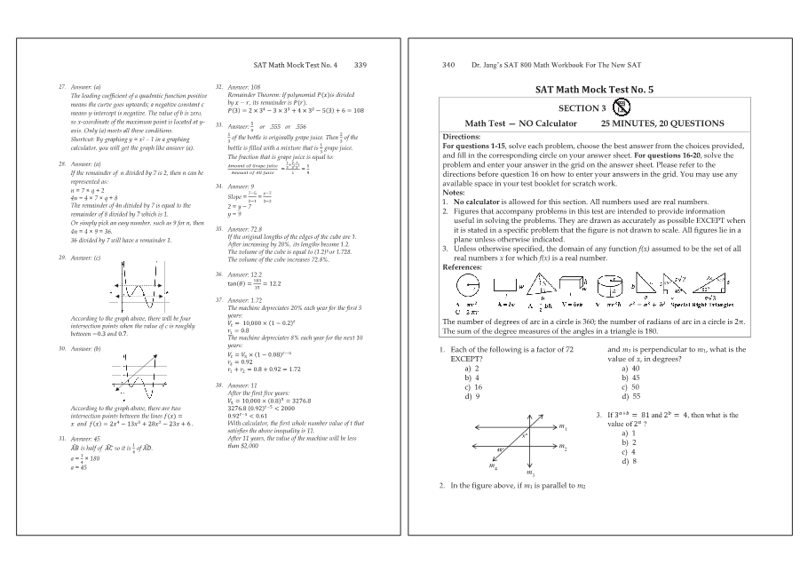 Dr.jang's SAT 800 Math