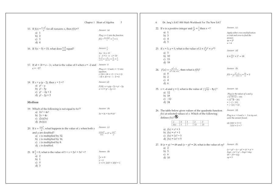 Dr.jang's SAT 800 Math