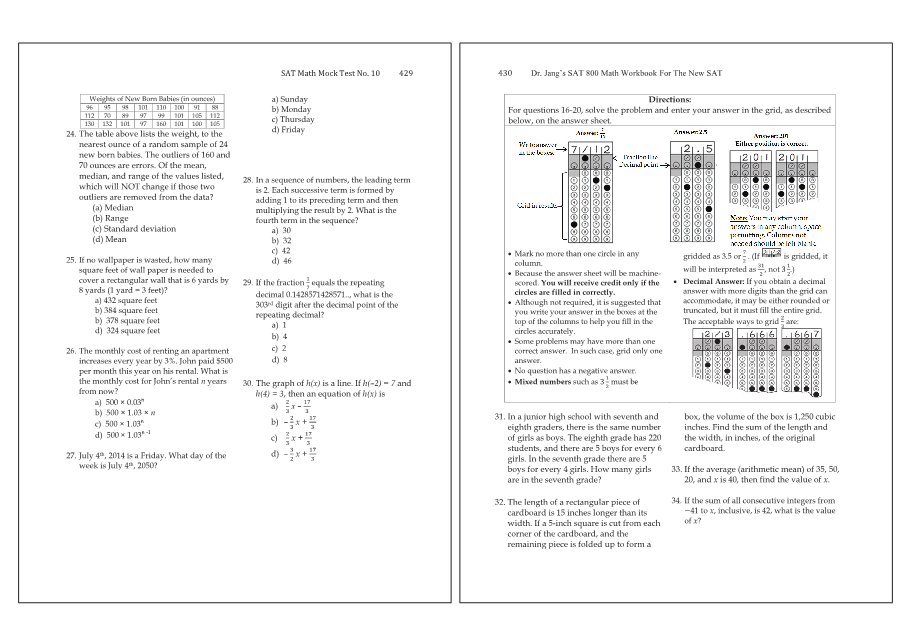 Dr.jang's SAT 800 Math