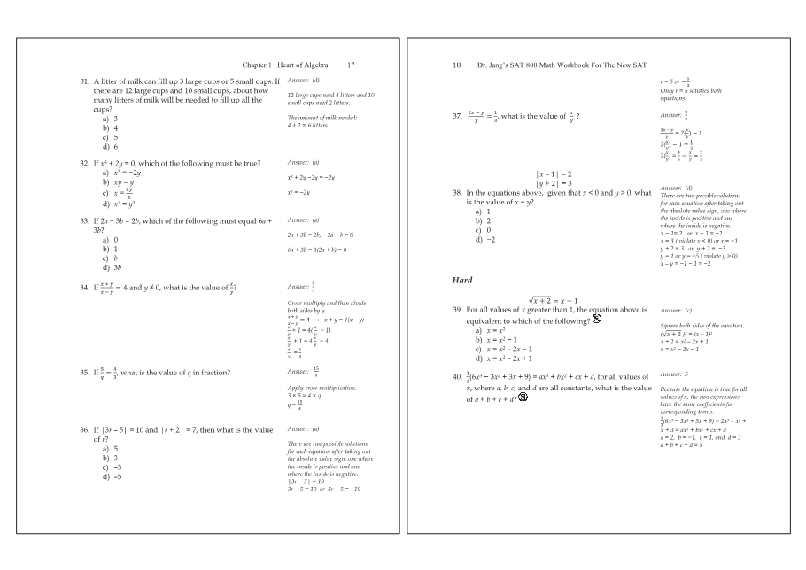 Dr.jang's SAT 800 Math