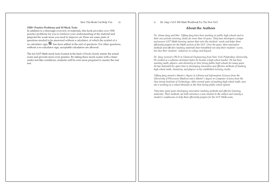 Dr.jang's SAT 800 Math