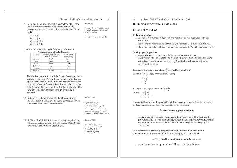 Dr.jang's SAT 800 Math