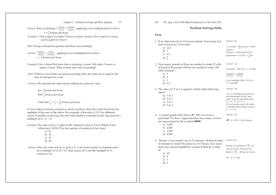 Dr.jang's SAT 800 Math