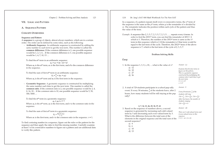 Dr.jang's SAT 800 Math