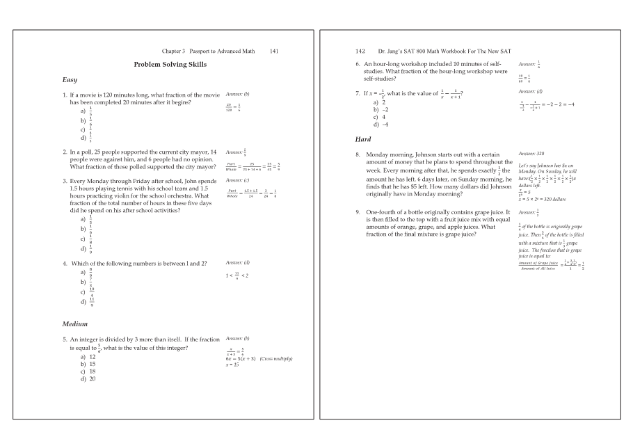 Dr.jang's SAT 800 Math