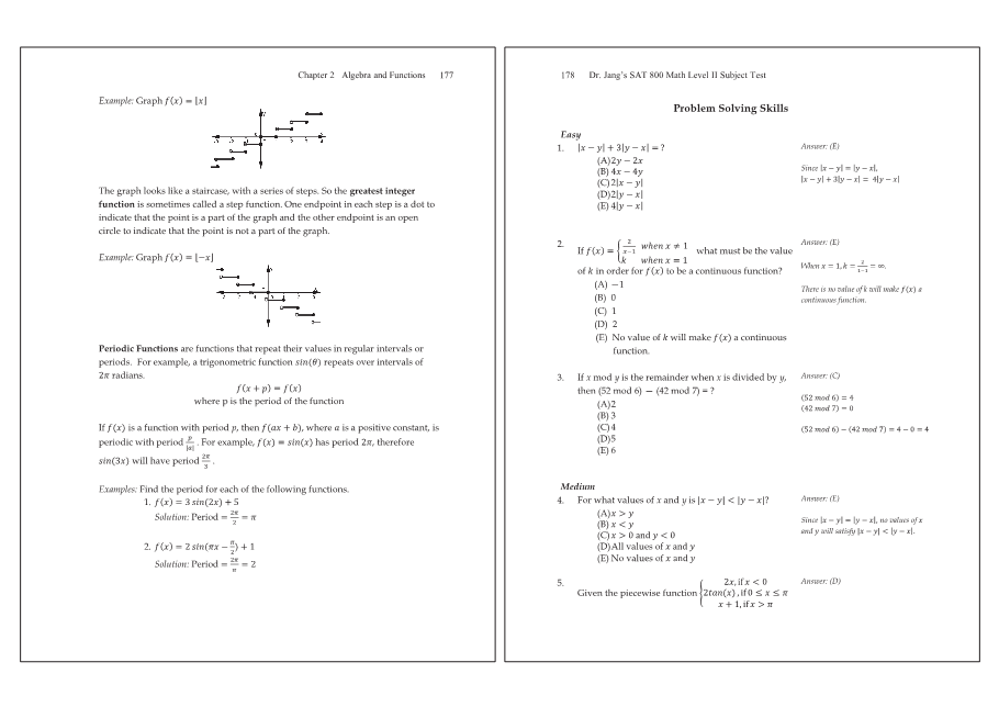 Dr.jang's SAT 800 Math2