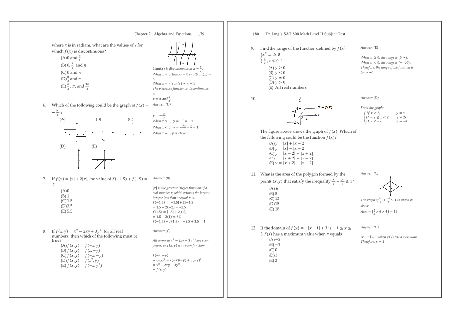 Dr.jang's SAT 800 Math2