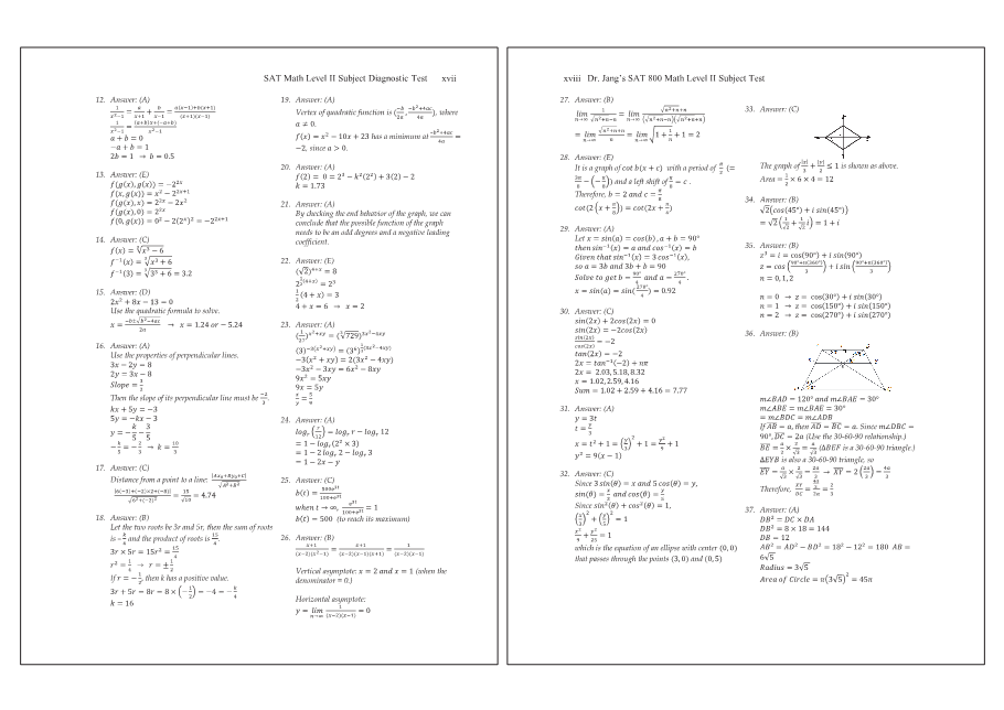 Dr.jang's SAT 800 Math2