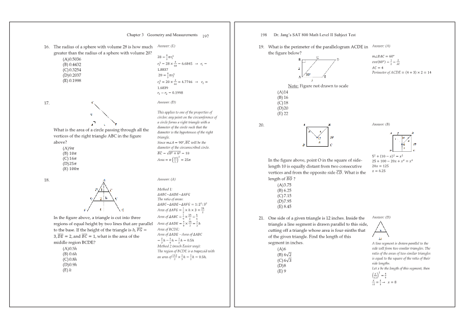 Dr.jang's SAT 800 Math2