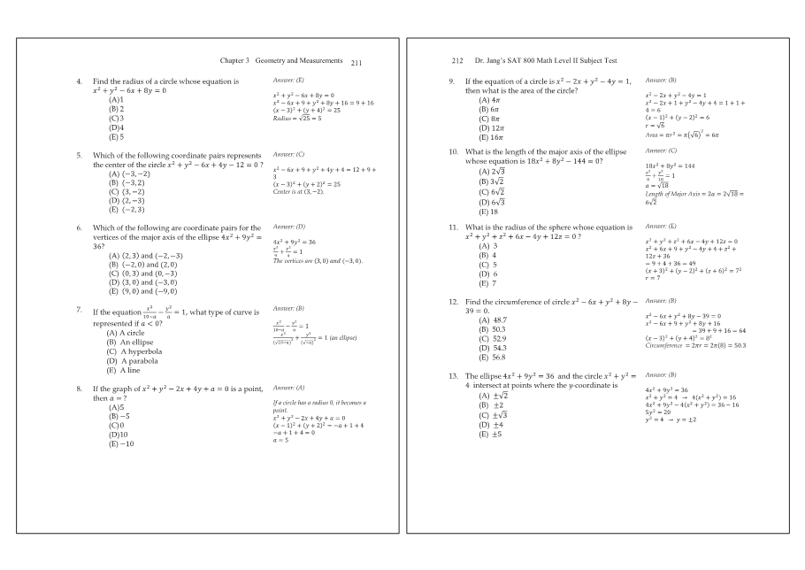Dr.jang's SAT 800 Math2