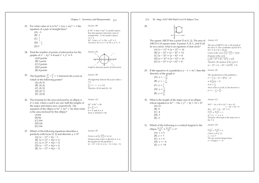 Dr.jang's SAT 800 Math2