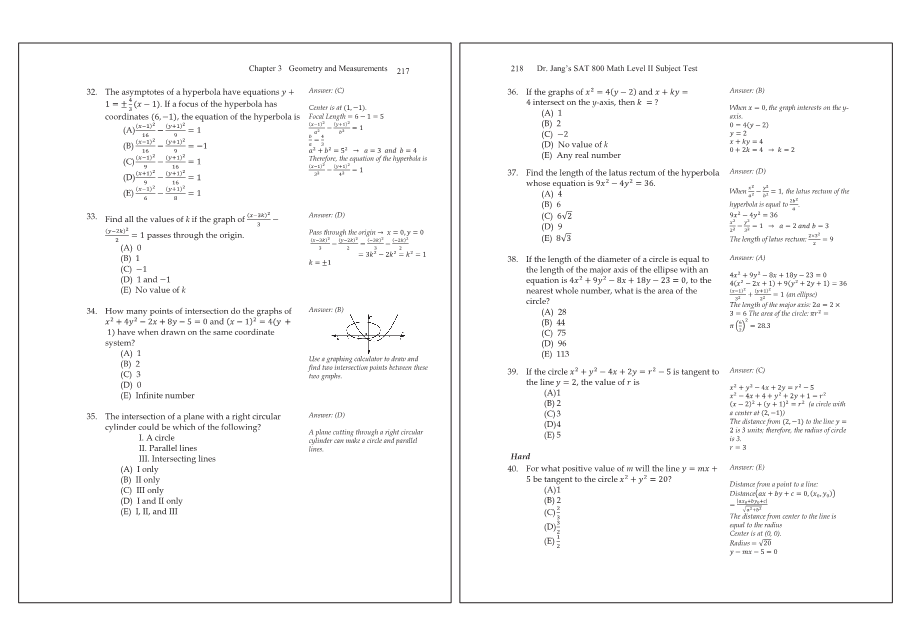 Dr.jang's SAT 800 Math2