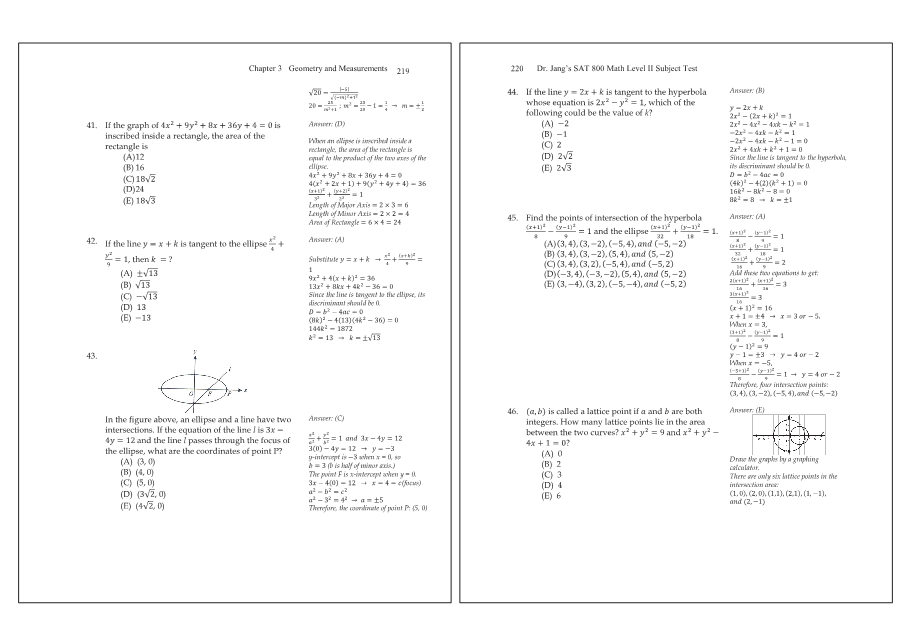 Dr.jang's SAT 800 Math2