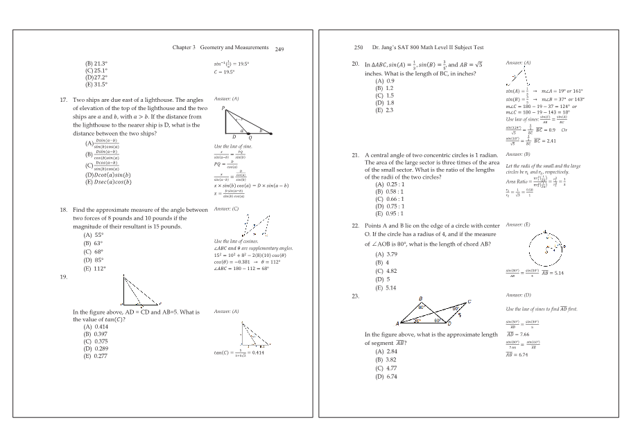 Dr.jang's SAT 800 Math2