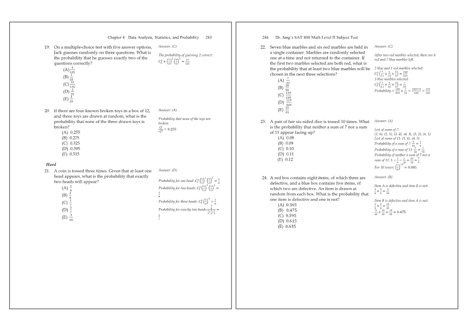 Dr.jang's SAT 800 Math2