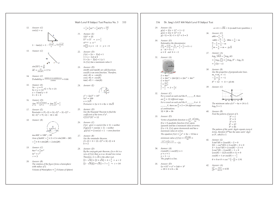 Dr.jang's SAT 800 Math2