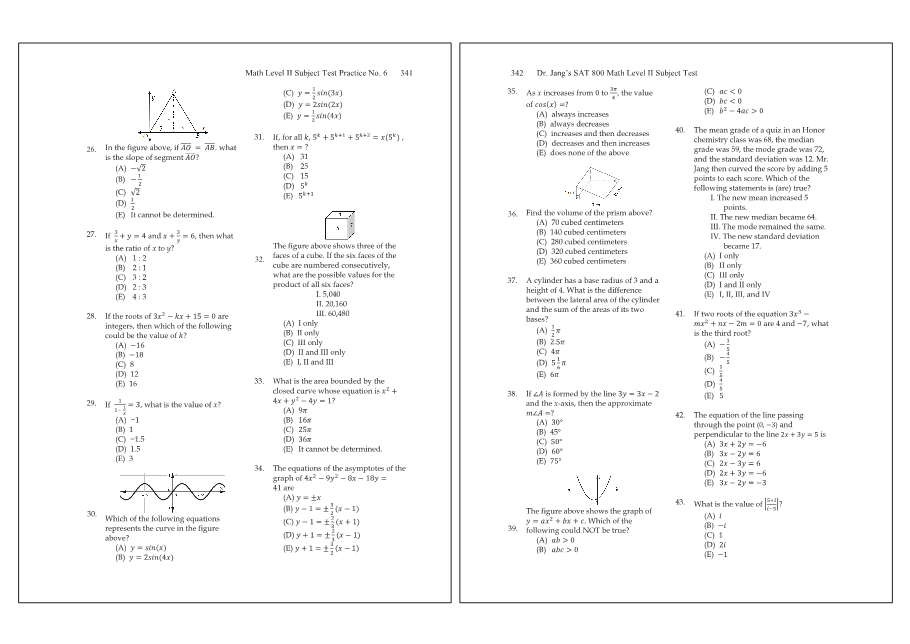 Dr.jang's SAT 800 Math2