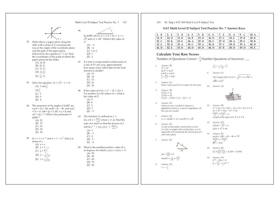 Dr.jang's SAT 800 Math2