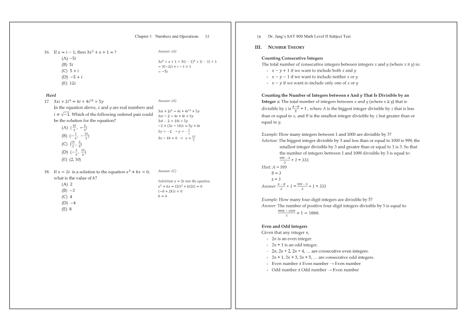 Dr.jang's SAT 800 Math2