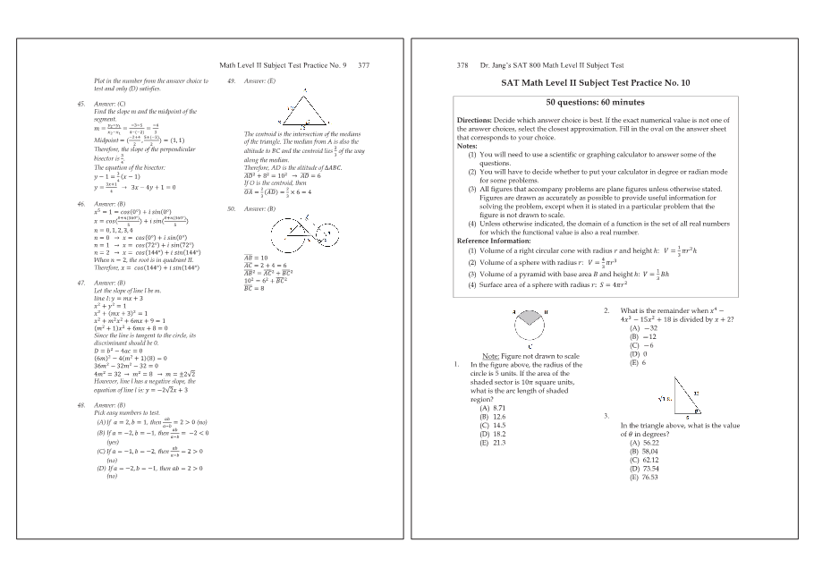 Dr.jang's SAT 800 Math2