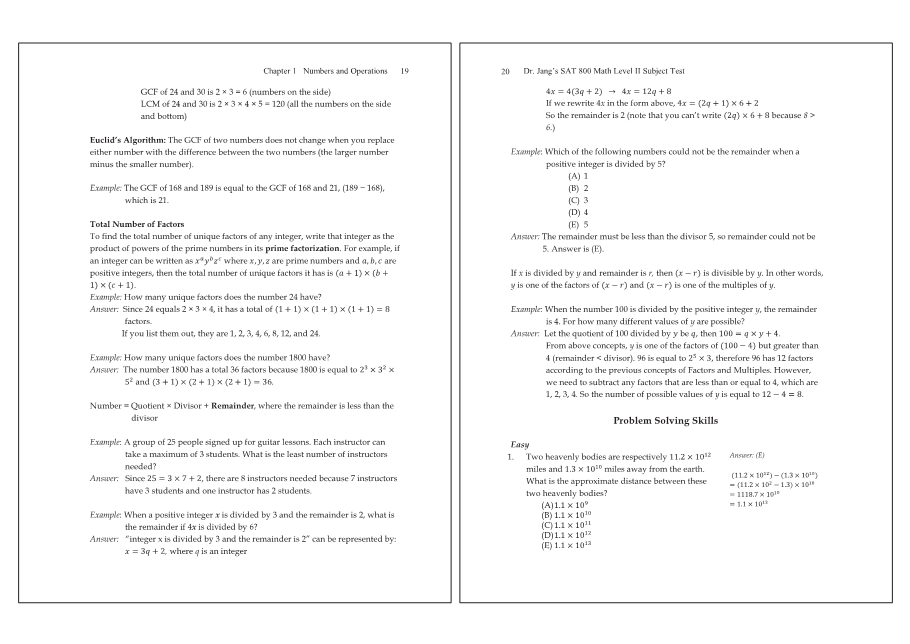 Dr.jang's SAT 800 Math2