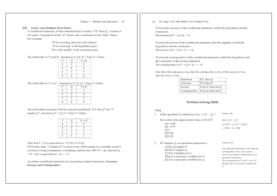 Dr.jang's SAT 800 Math2