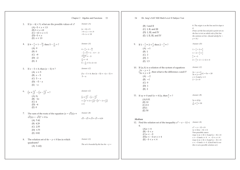 Dr.jang's SAT 800 Math2