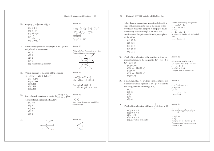 Dr.jang's SAT 800 Math2