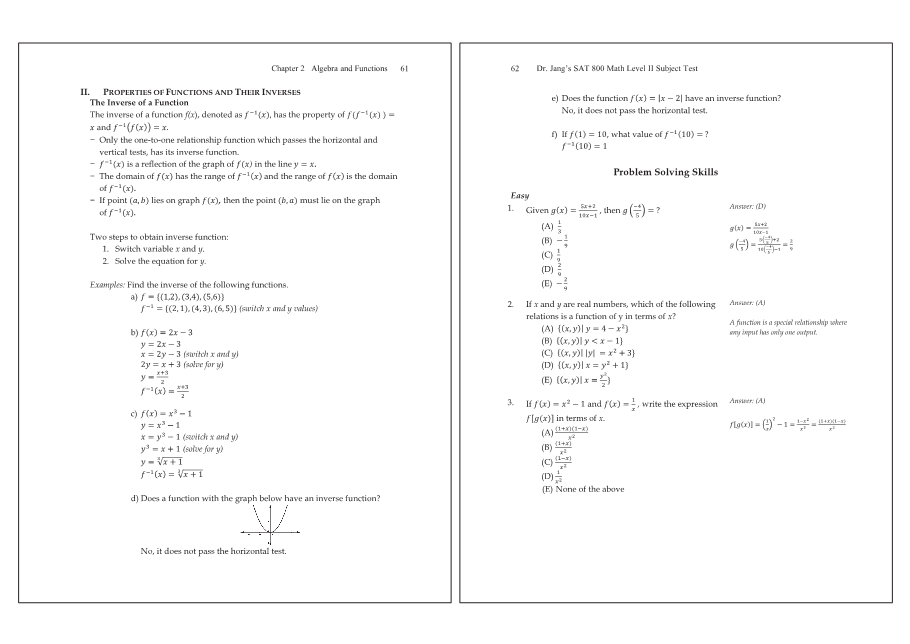 Dr.jang's SAT 800 Math2
