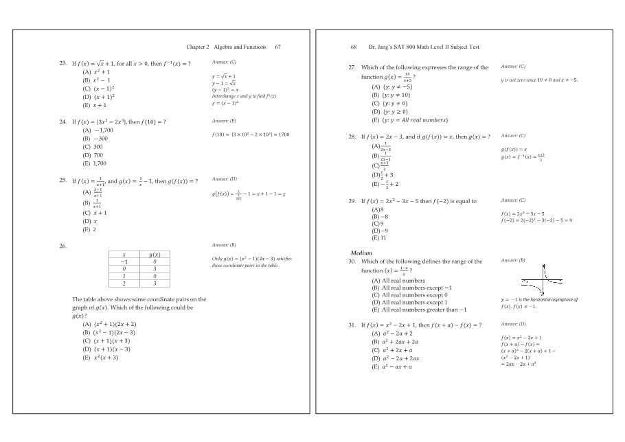 Dr.jang's SAT 800 Math2