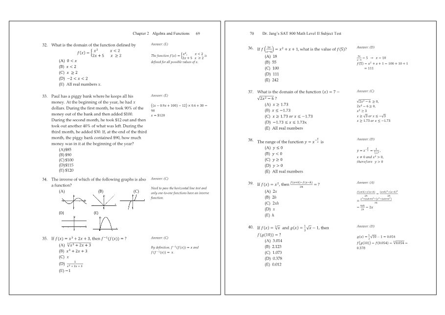 Dr.jang's SAT 800 Math2