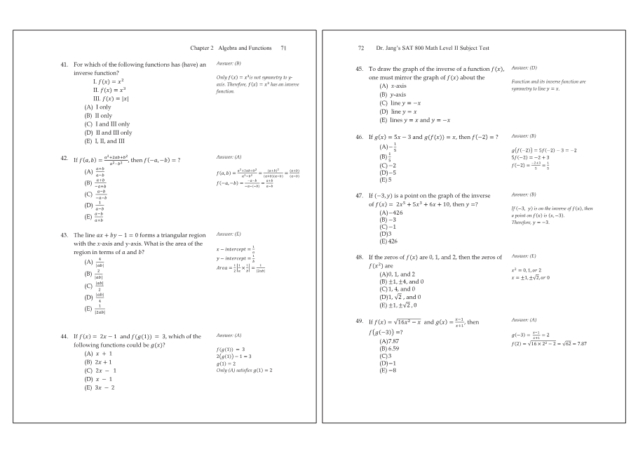 Dr.jang's SAT 800 Math2