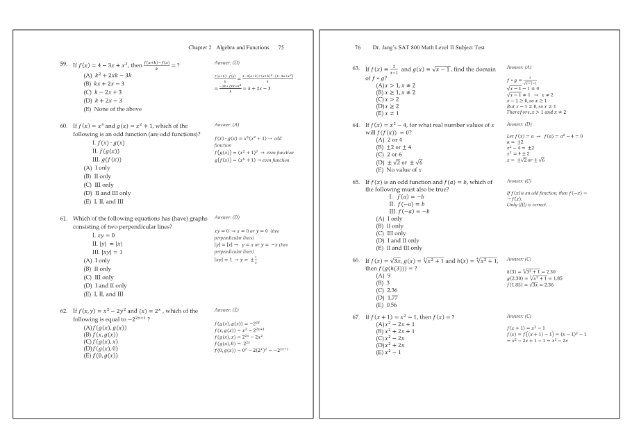 Dr.jang's SAT 800 Math2