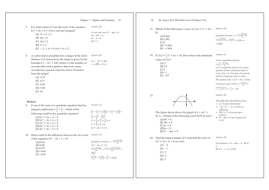 Dr.jang's SAT 800 Math2