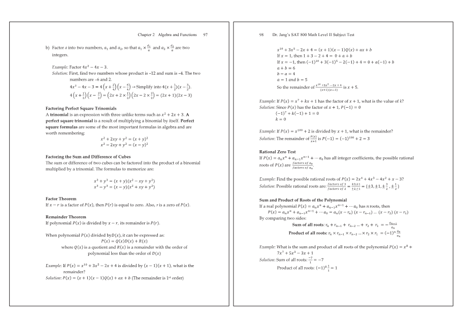 Dr.jang's SAT 800 Math2