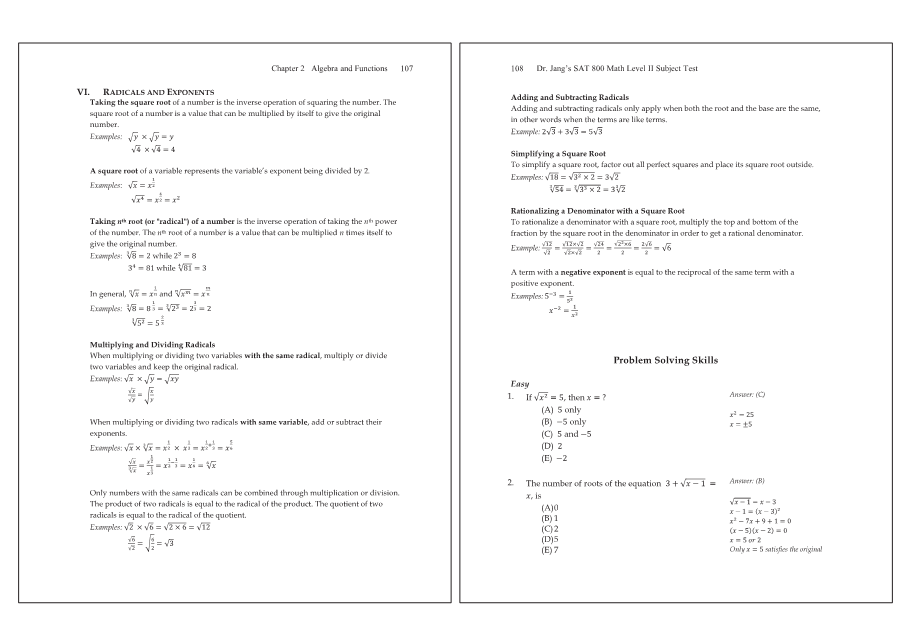 Dr.jang's SAT 800 Math2